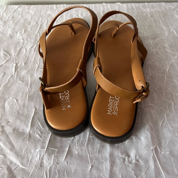Market & Spruce Women's Brown Strappy Sandals size 8 - Picture 3 of 7